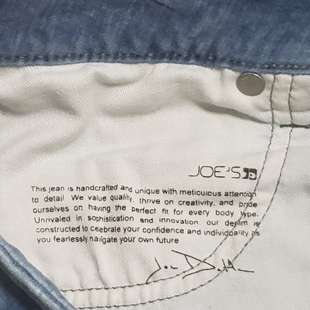 Joe's Jeans Charlie‎ Velvet High Rise Skinny Jeans Blue Sz 28 - Picture 12 of 13